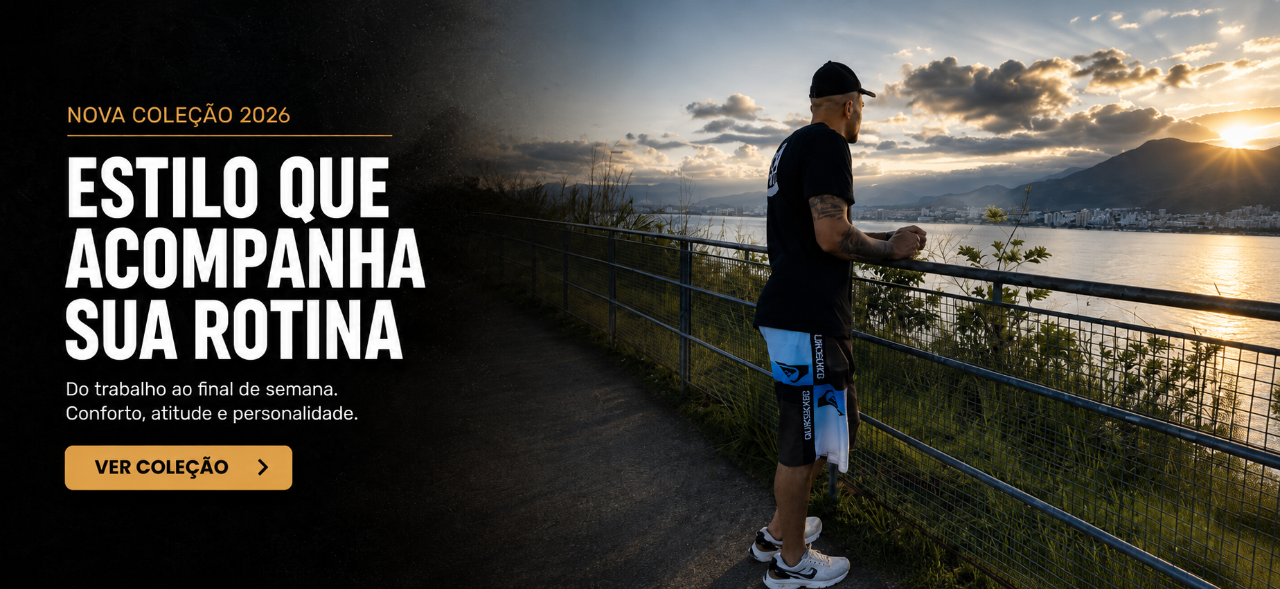 Banner principal Drack Shop estilo rotina