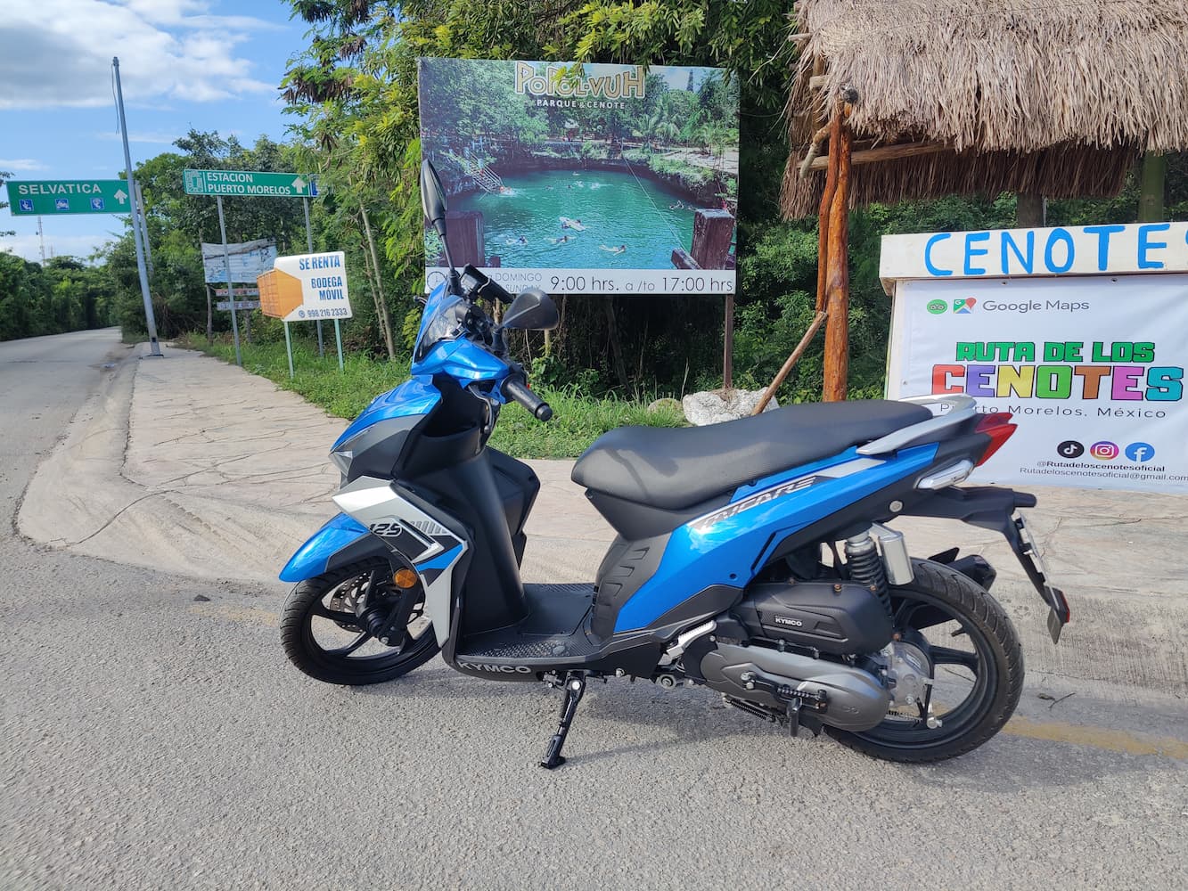 Kymco Micare at Ruta de los Cenotes in Puerto Morelos