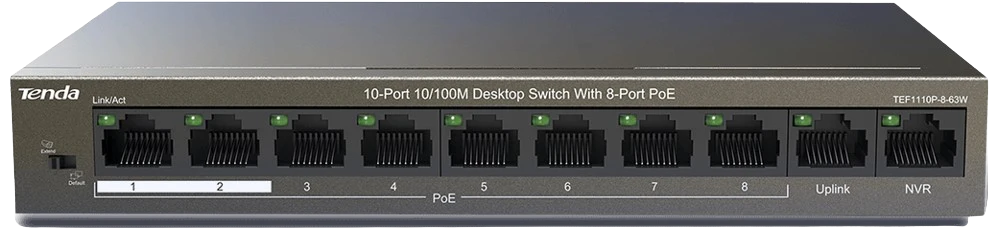 Tenda TEF1110P-8-63W 8-Port PoE Switch