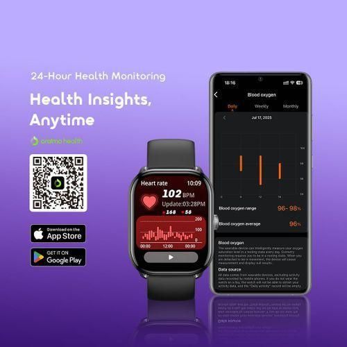 Oraimo Watch 6 Lite Smart Watch Smartwatch Screen Bluetooth Durable Waterproof Dustproof image 2