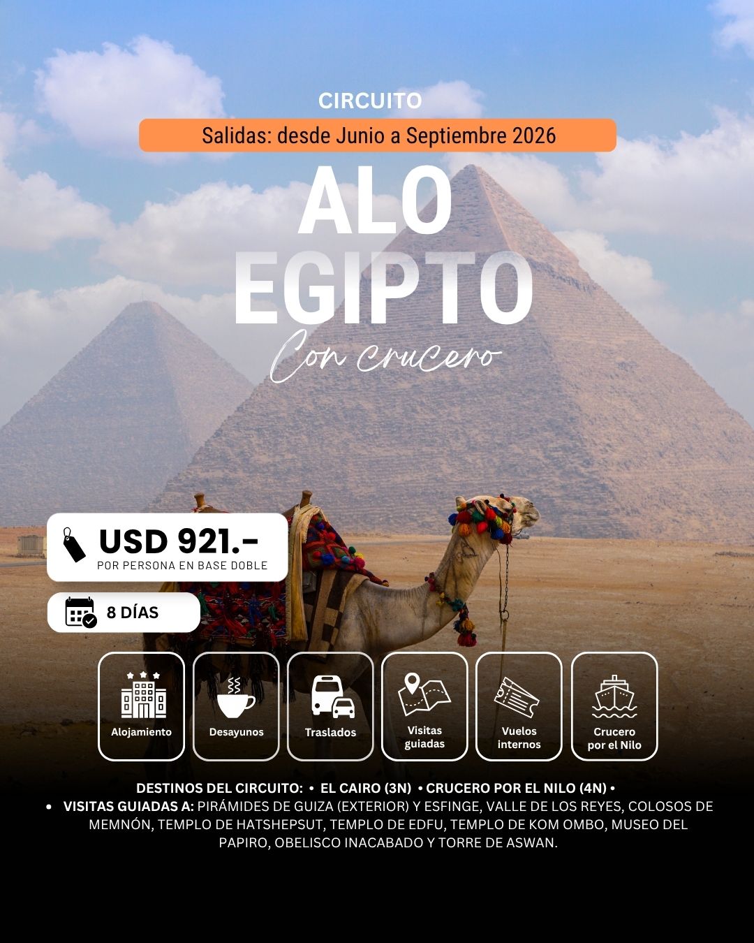 Alo Egipto con Crucero - Circuito