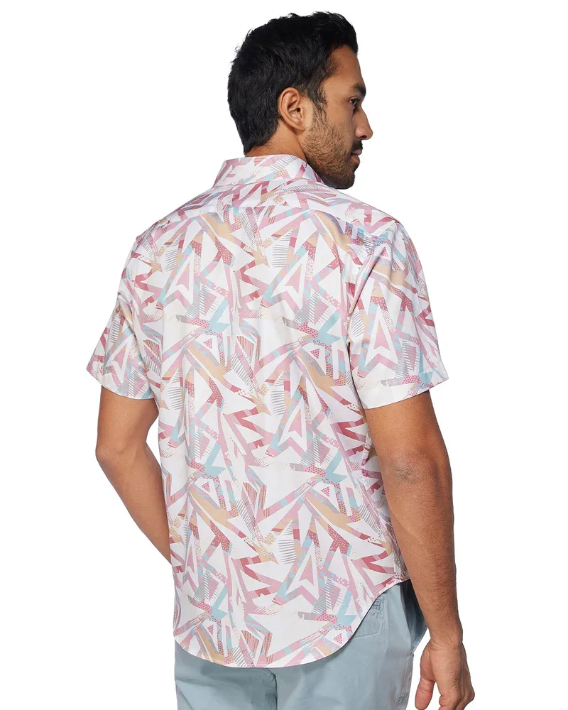 Yellow & Pink Line Printed Shirt - View 3