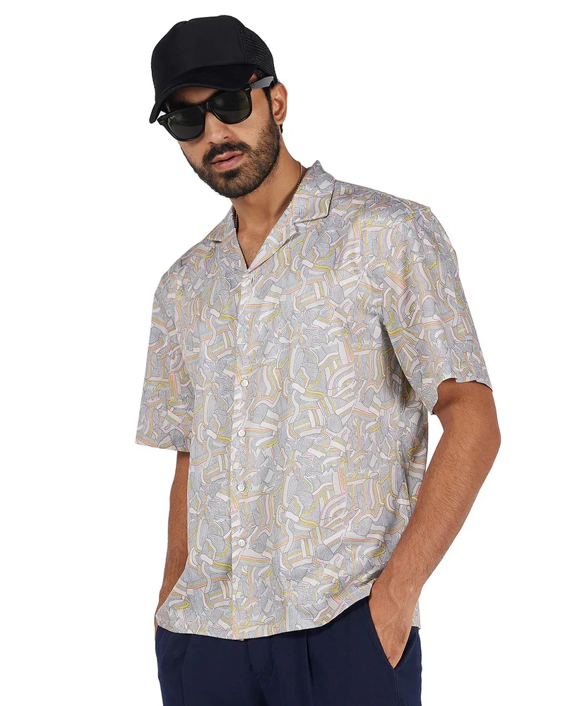 Multicolored Abstract Printed Shirt