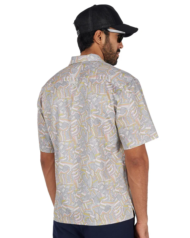 Multicolored Abstract Printed Shirt - View 3