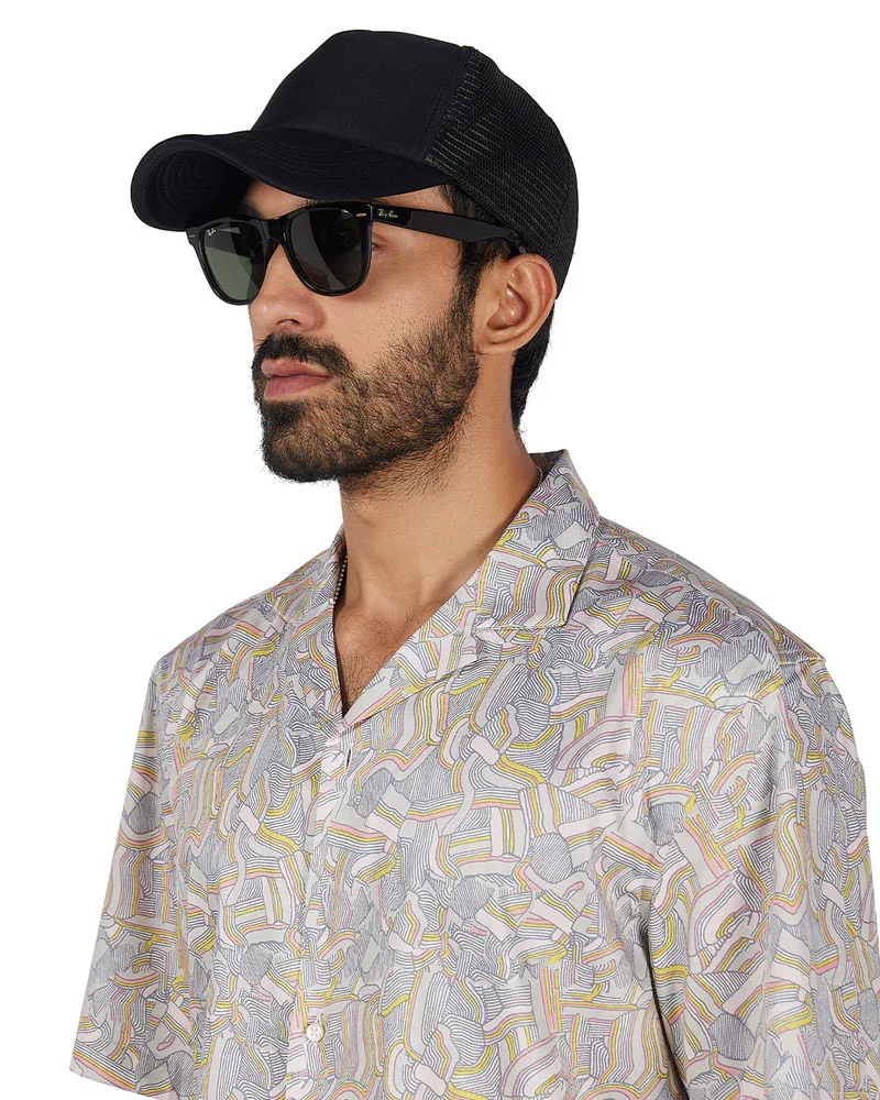 Multicolored Abstract Printed Shirt - View 4