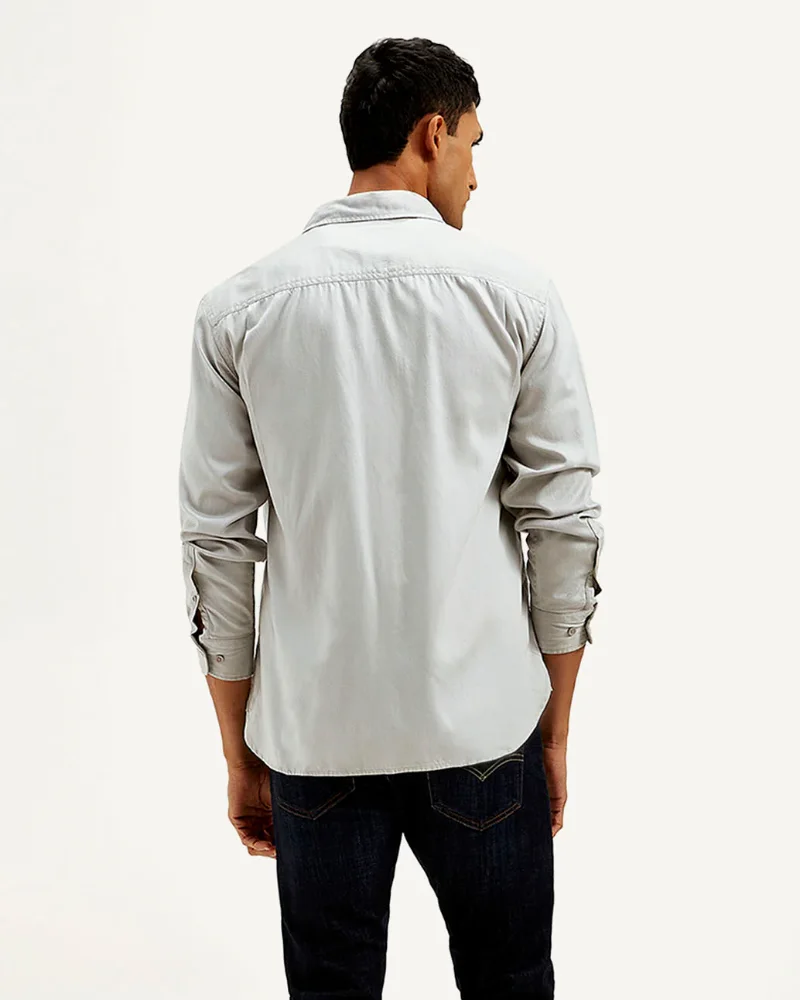 Men's Solid Slim Fit Shirt - View 4