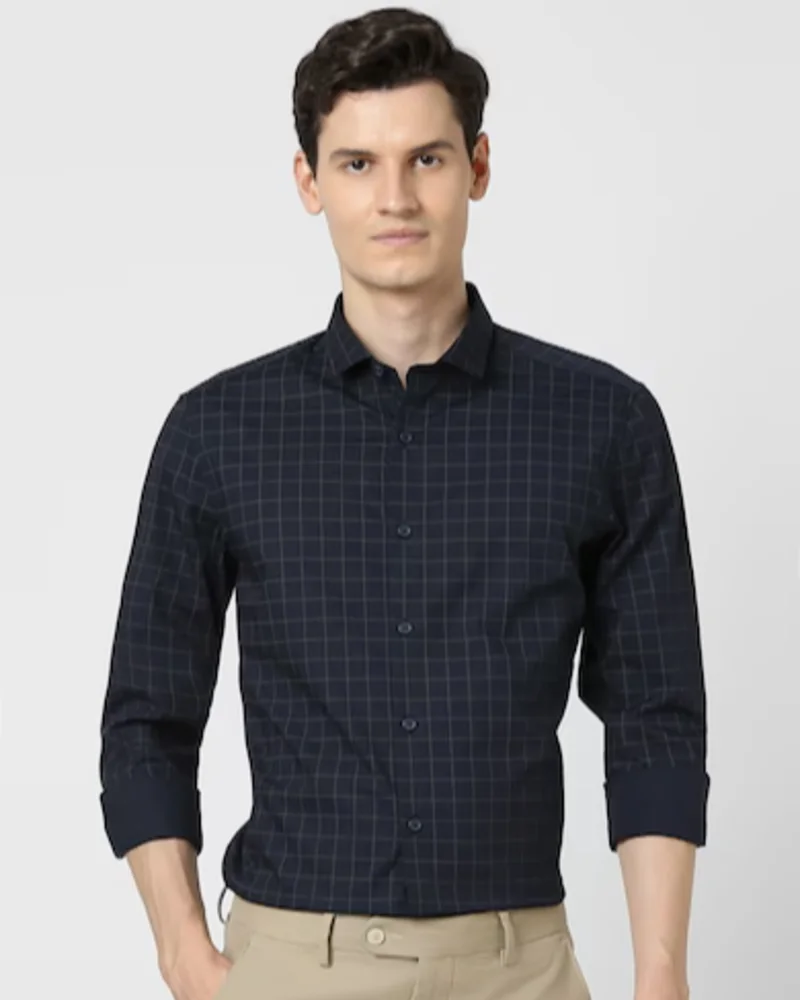 Men Navy Shirt