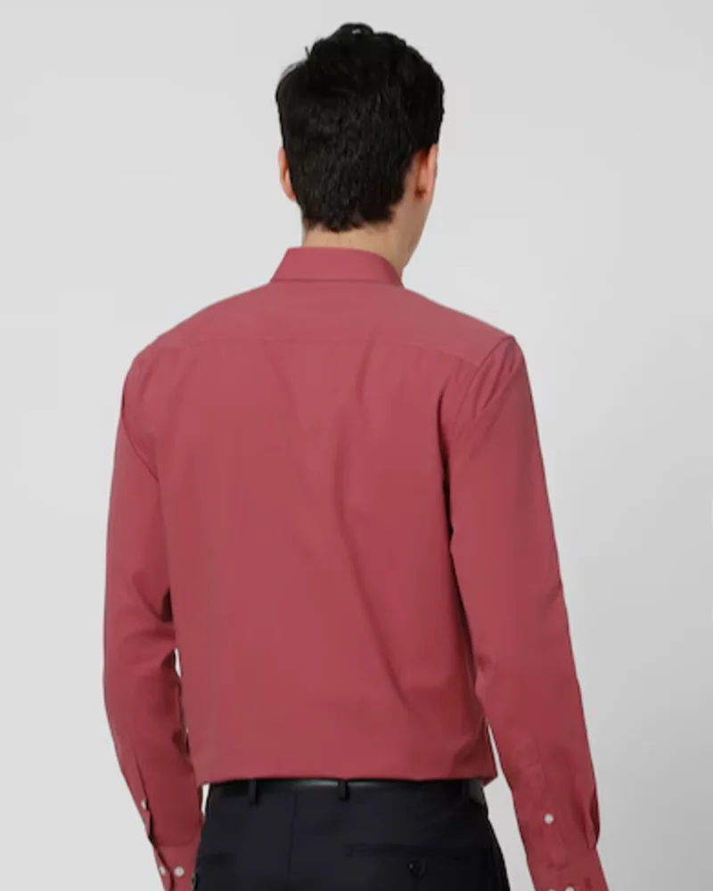 Men Red Full Sleeves Formal Shirt - View 3