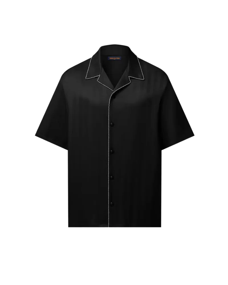 Bead-Embellished Silk Shirt