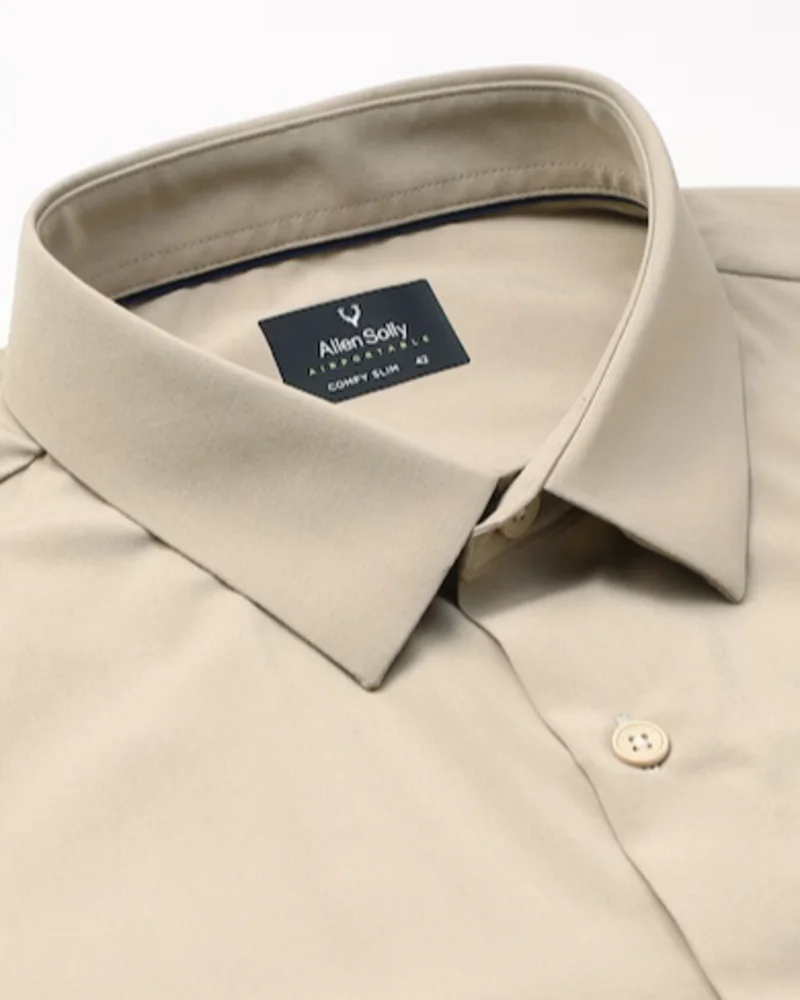 Men Khaki Super Slim Fit Casual Shirts - View 4