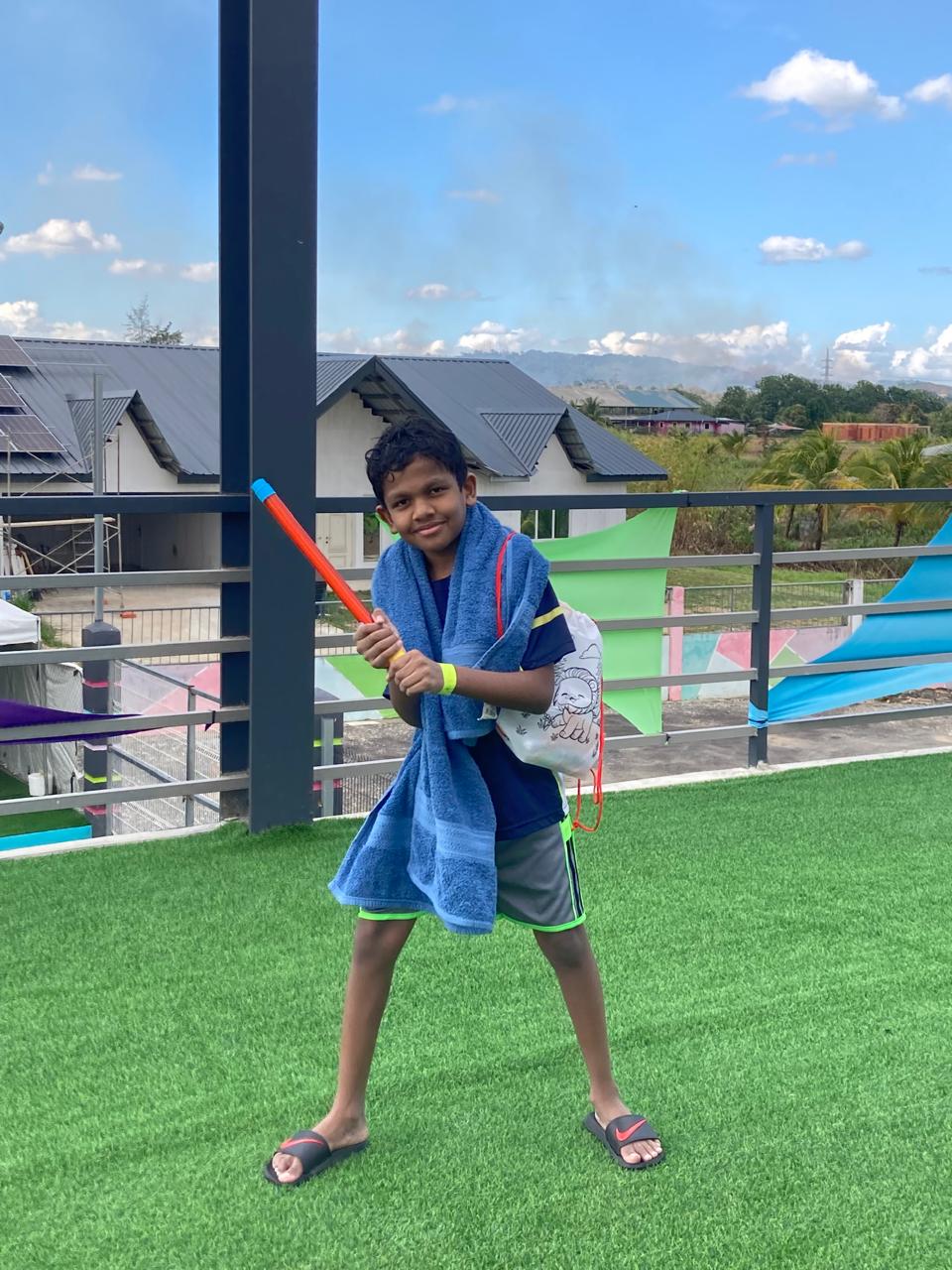 Luke with his new toys!