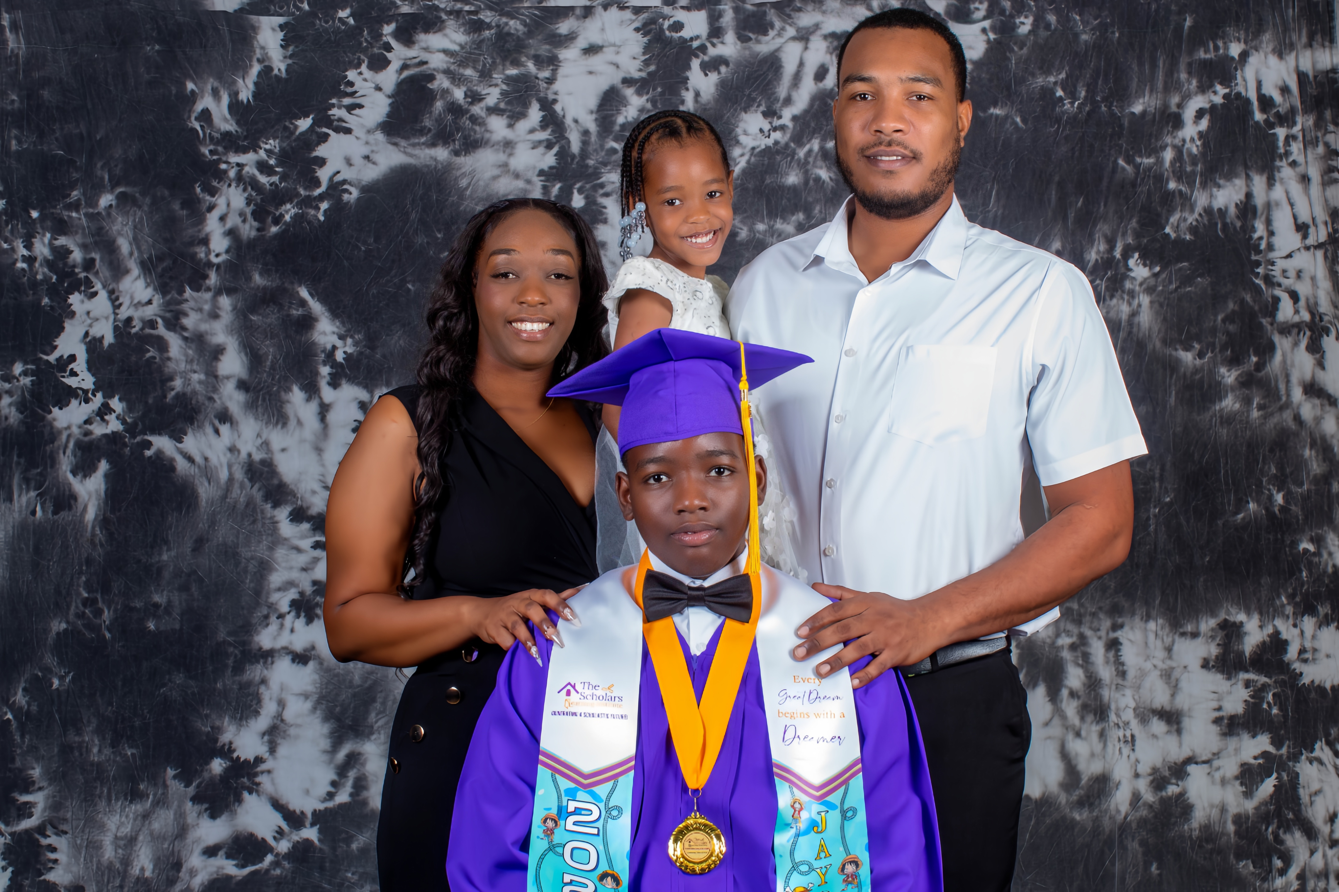 Jayden and his family.