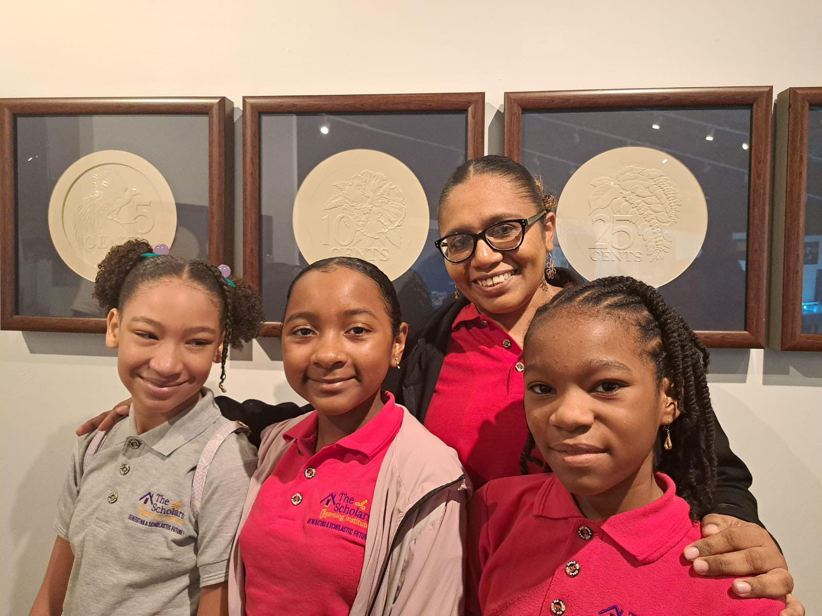 Mrs. Ali and some of her students.