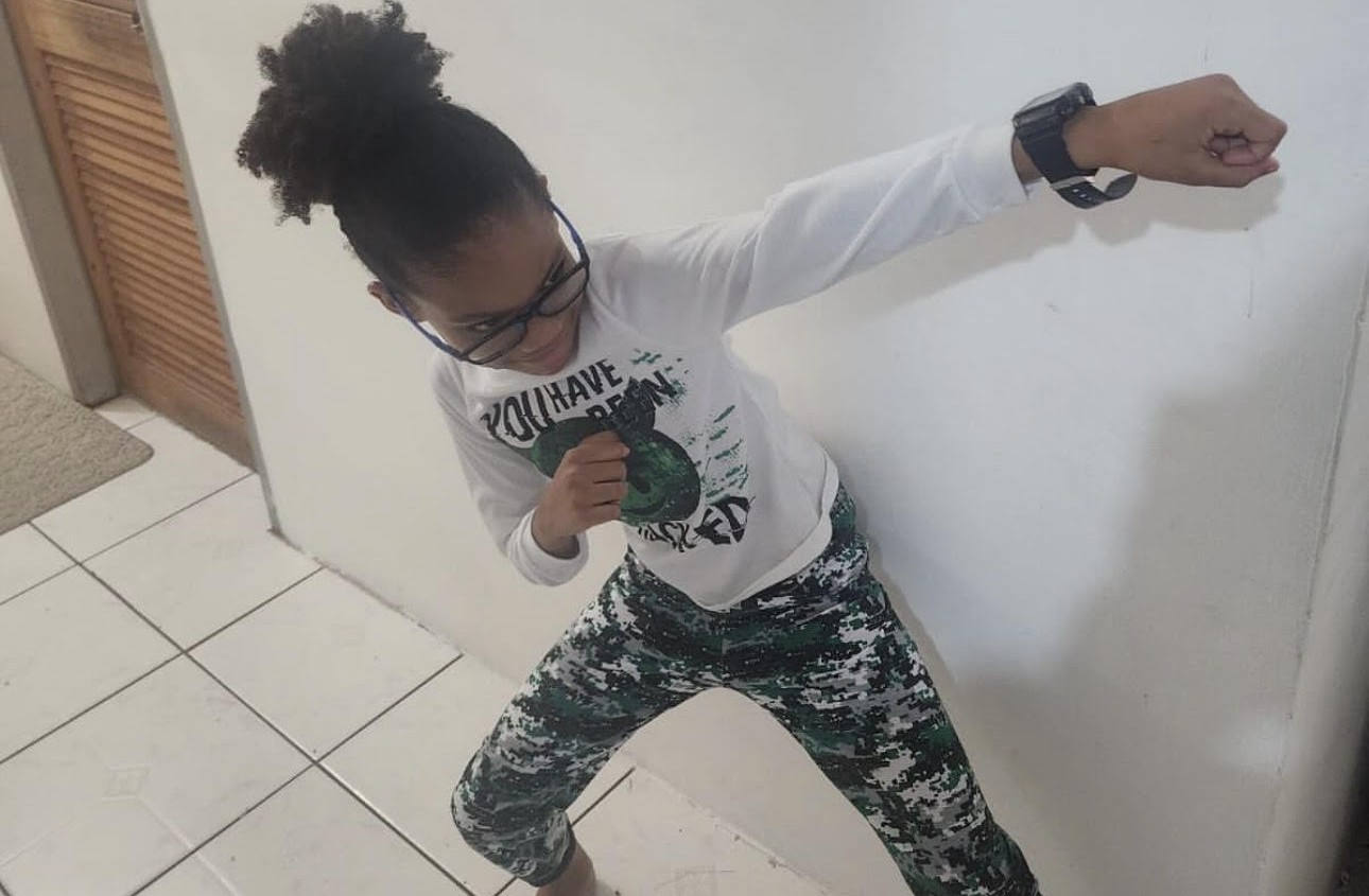 Valerian in his pajamas.