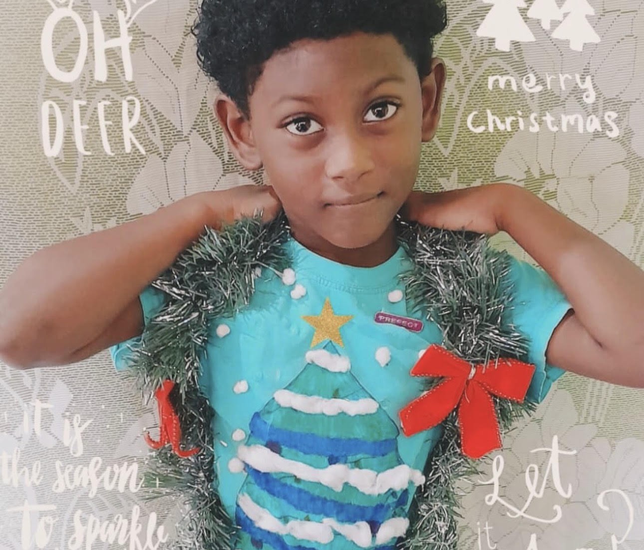 Kaiden in his ugly t-shirt design.