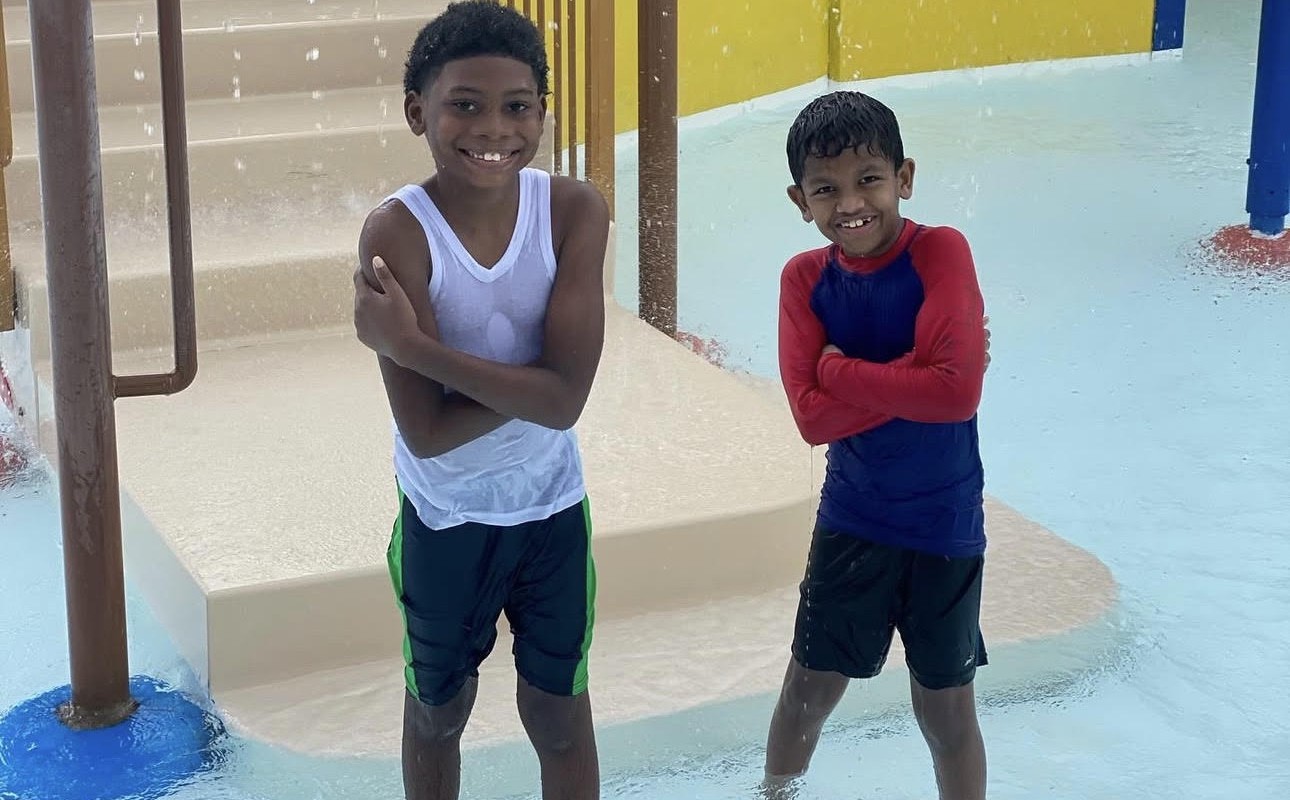 Jayden and Luke at Five Islands.