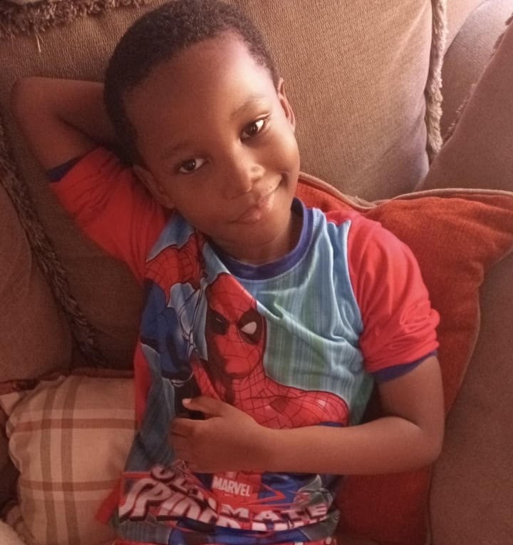 Jayce in his pajamas.