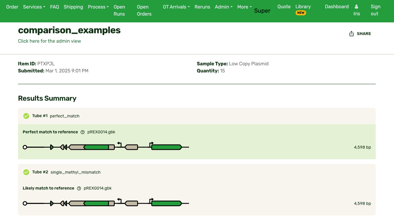 Before view of base sequence viewer