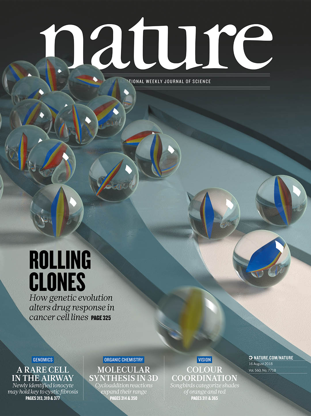 Rolling Clones — illustrated cover for Nature
