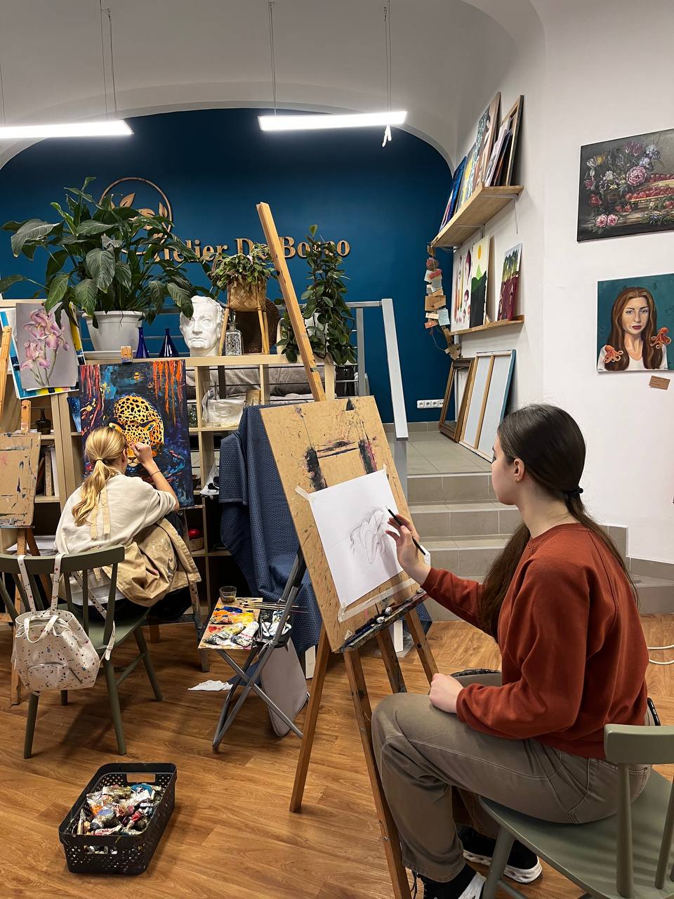 Tvorba studentů v ateliéru