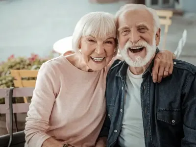 Caregiver with elderly person