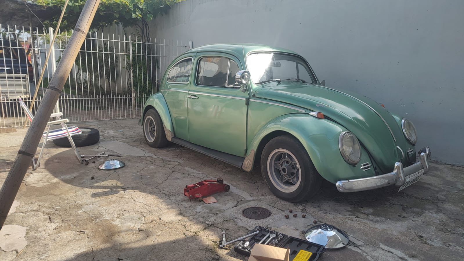 VW Fusca no dia da compra