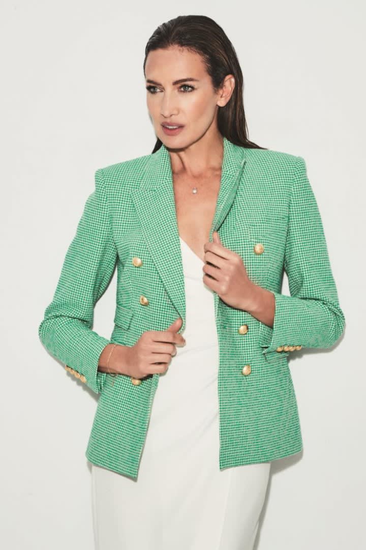 BLAZER SEERSUCKEER VICHY VERDE