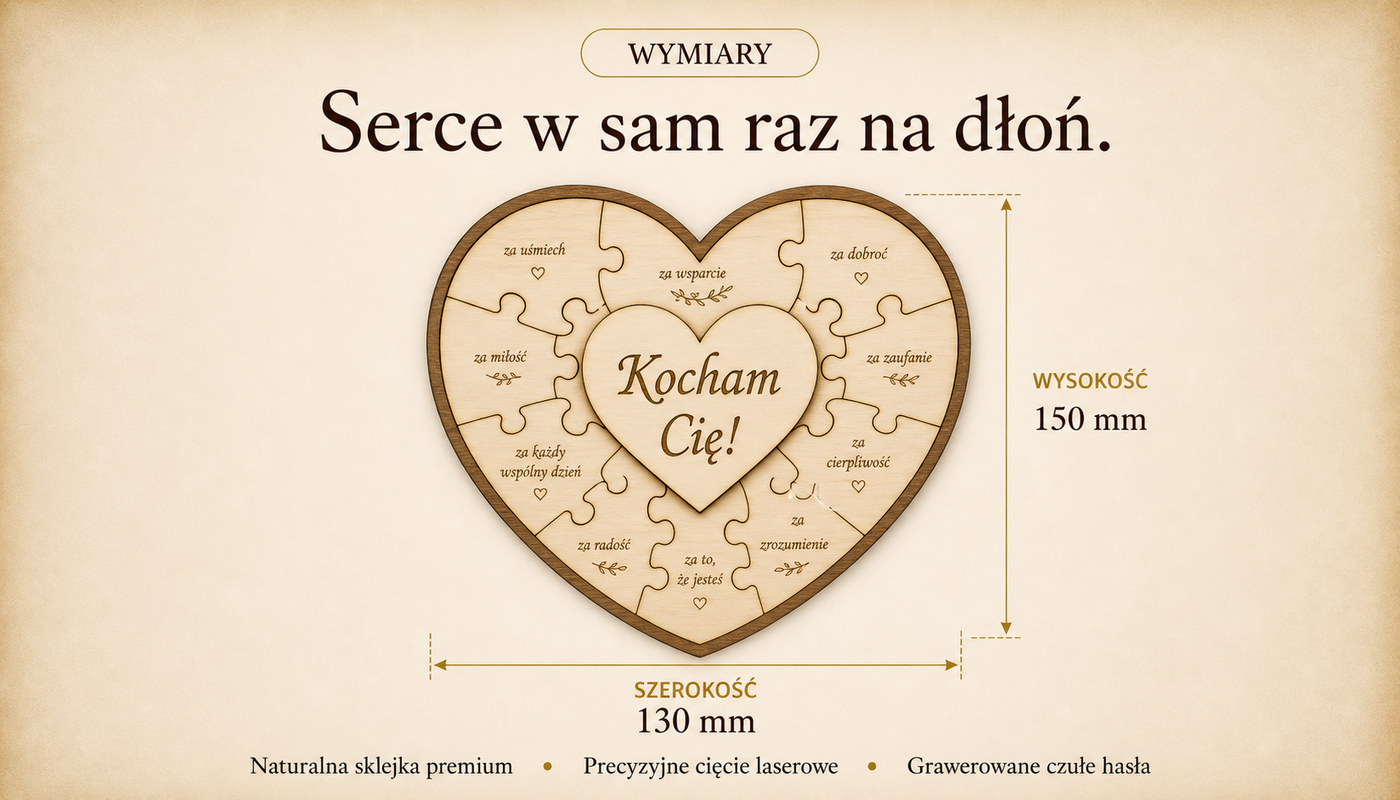 Wymiary produktu — 150 × 130 mm