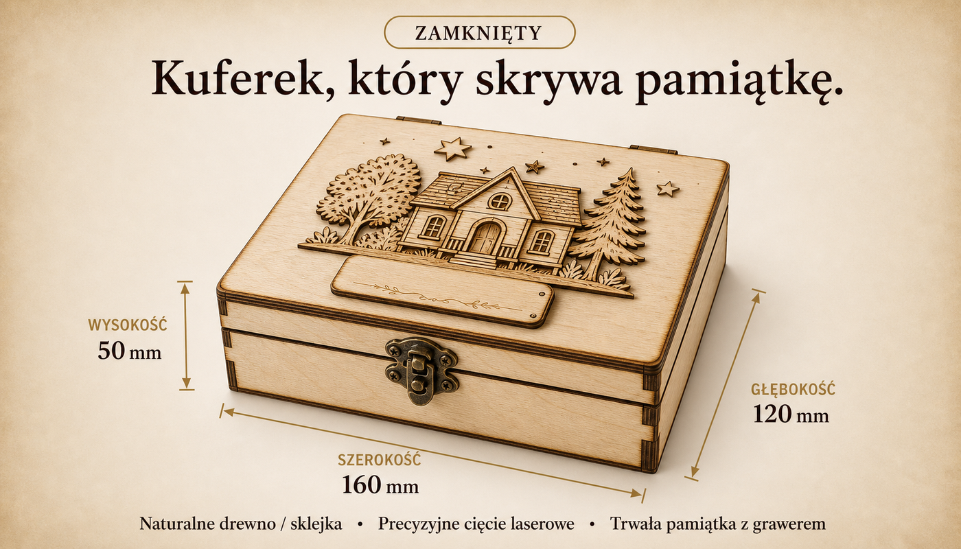 Wymiary produktu — 160 × 120 × 50 mm