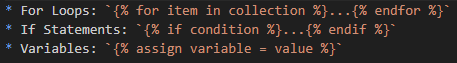 Screenshot of liquid code alt text