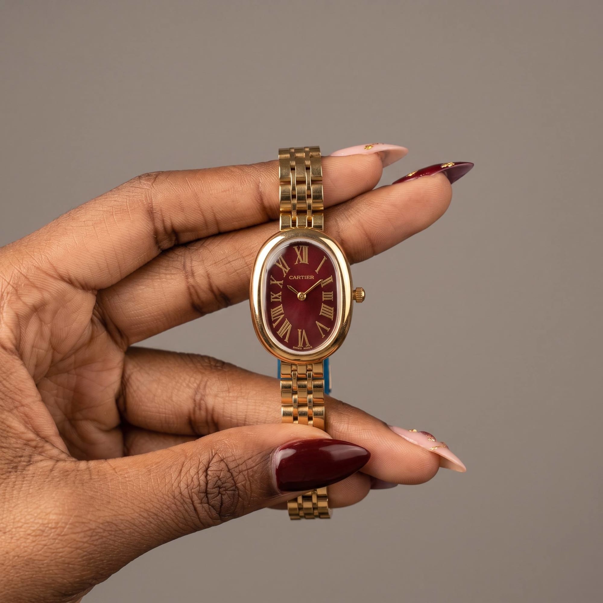 Cartier Oval Baignoire Gold-Tone Bracelet Watch - view 1