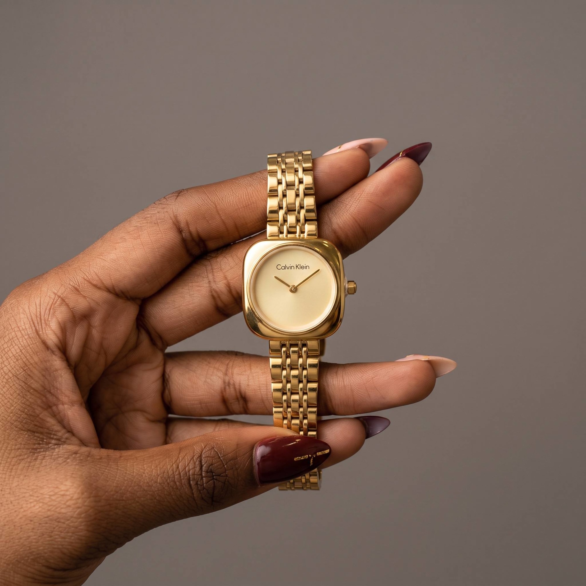 Calvin Klein Gold-Tone Cushion Case Watch - view 1
