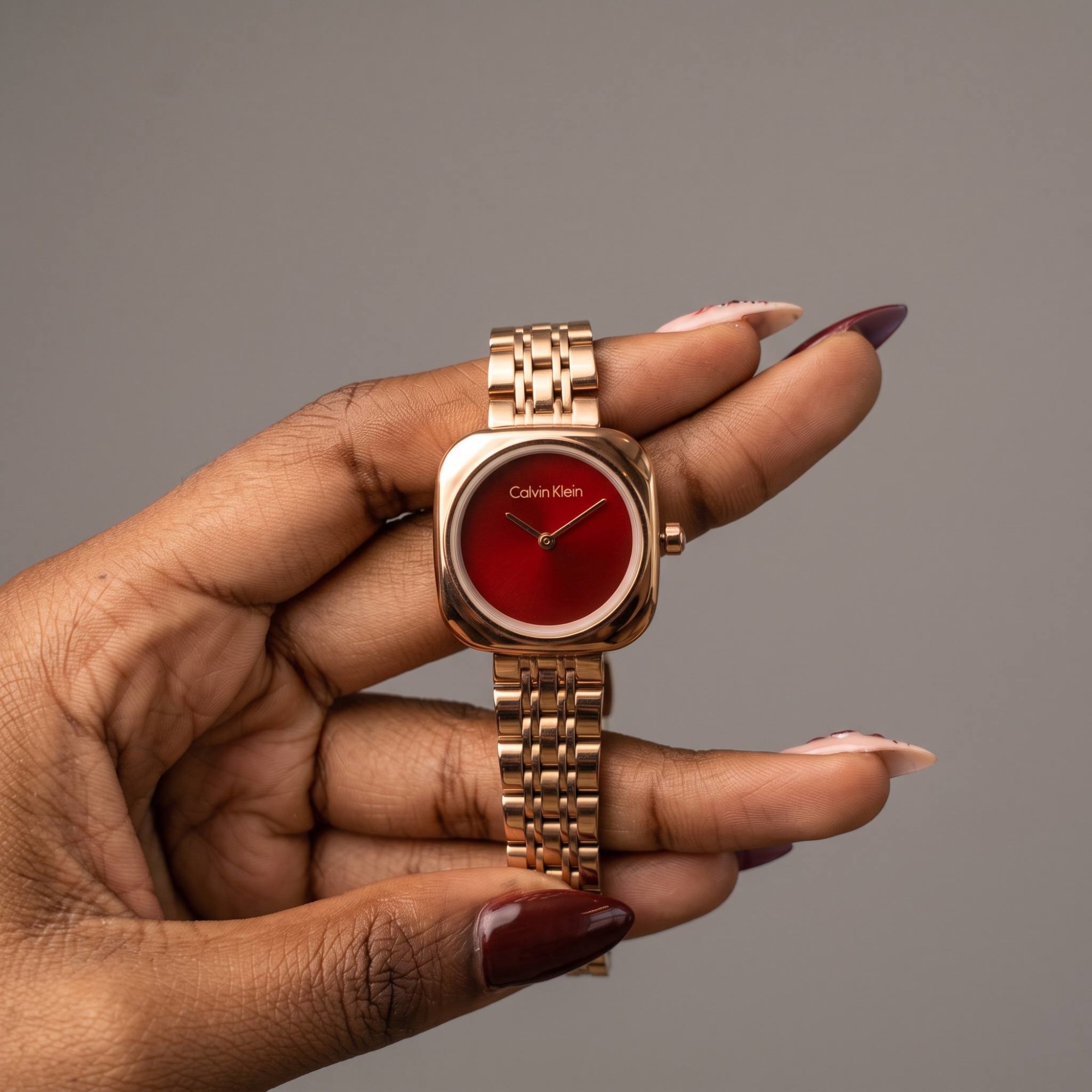 Calvin Klein Rose Gold-Tone Cushion Case Watch - view 1