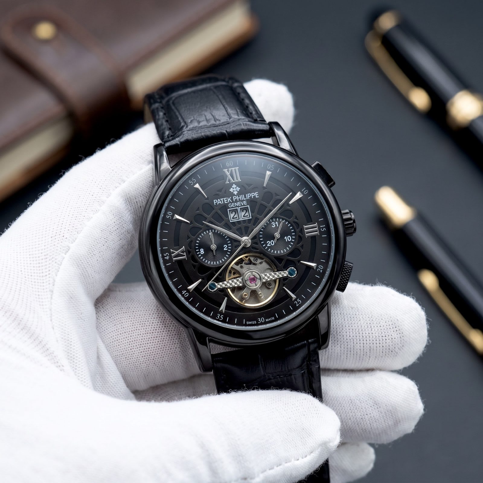 Patek Philippe Geneve Black PVD Tourbillon Chronograph - view 1