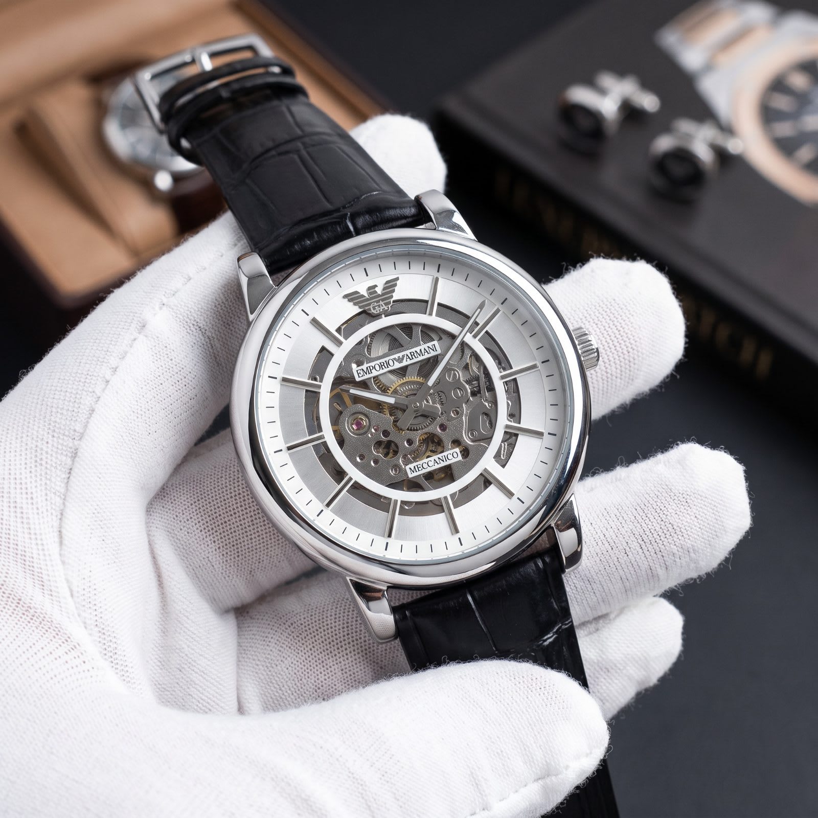Emporio Armani Meccanico Skeleton Watch - view 1