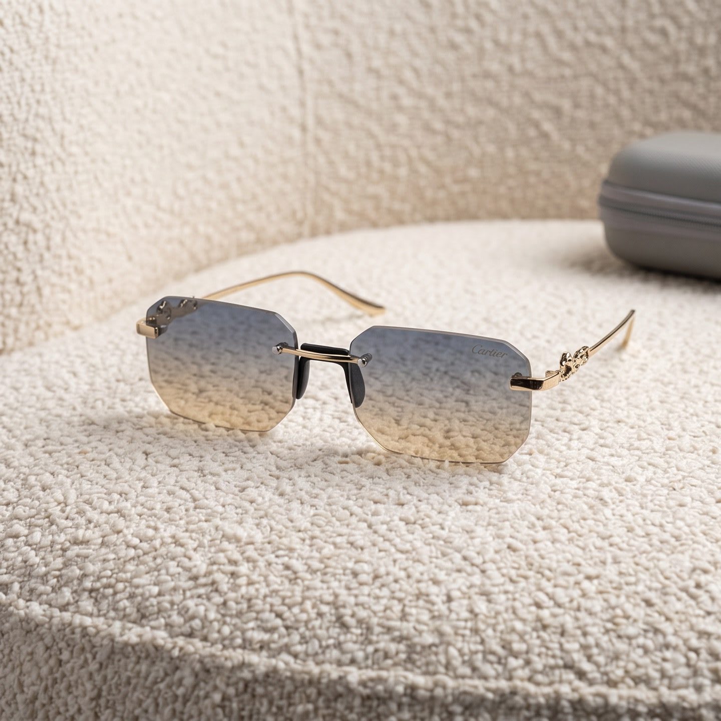 Cartier Rimless Panthère Sunglasses - view 1