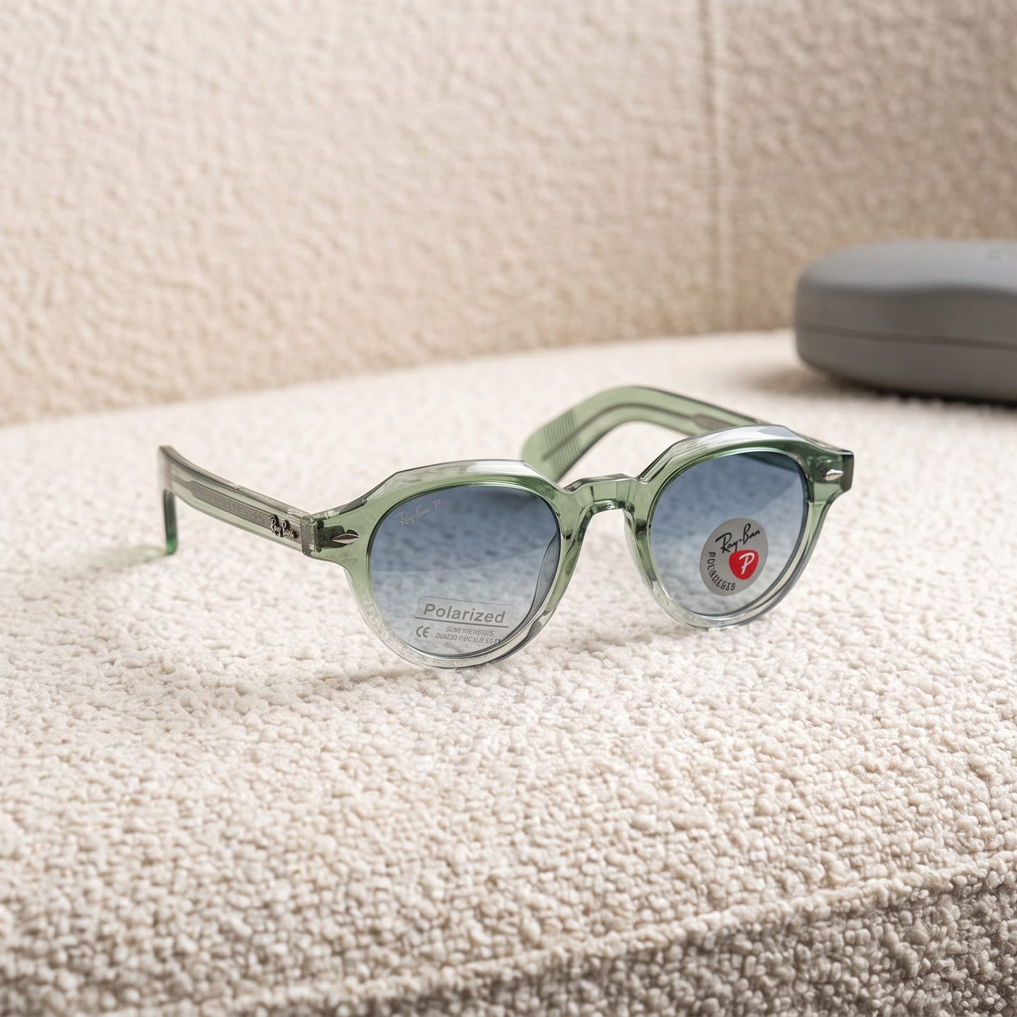 Ray-Ban Polarized Round Acetate Sunglasses - view 1