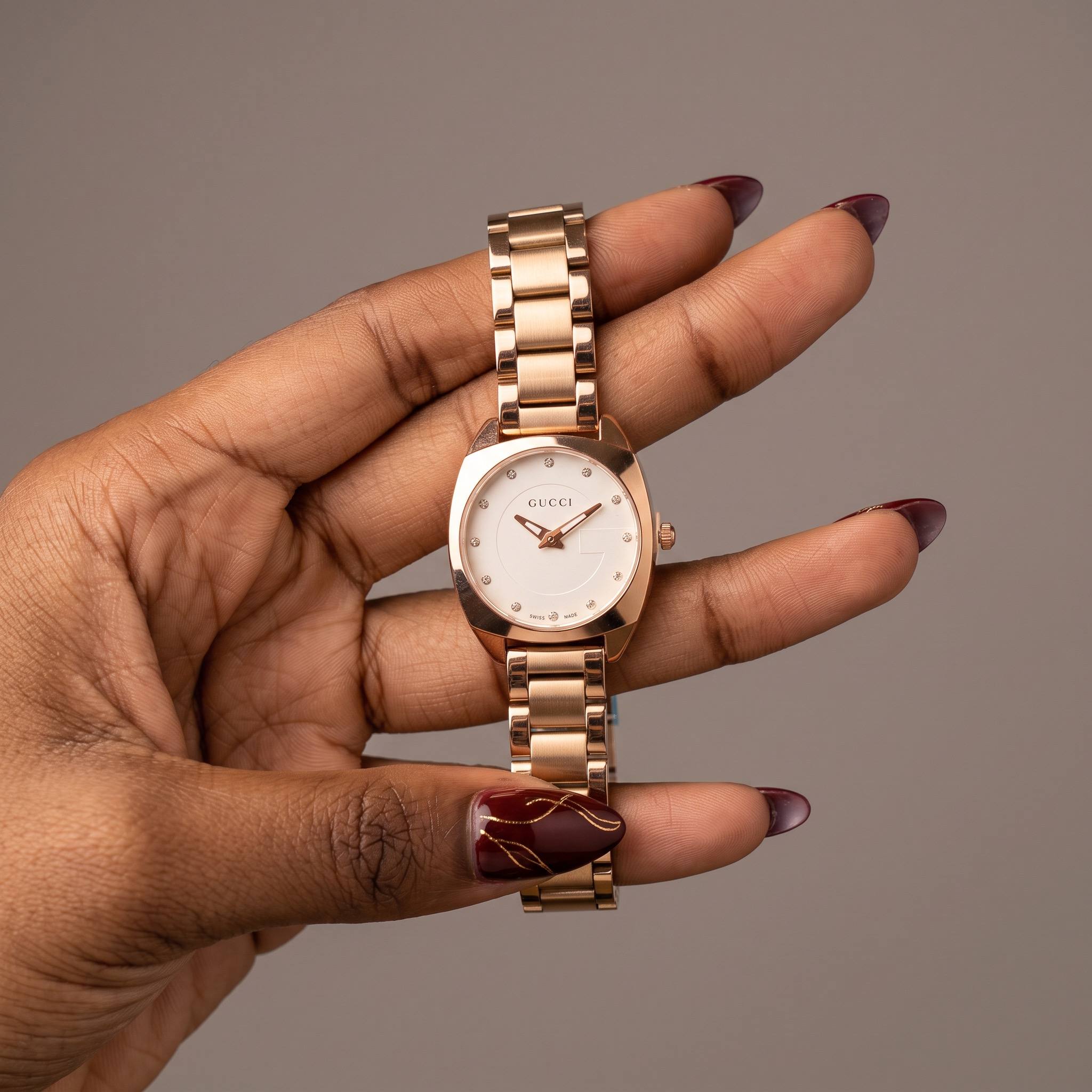 Gucci Rose Gold-Tone Bracelet WatchI