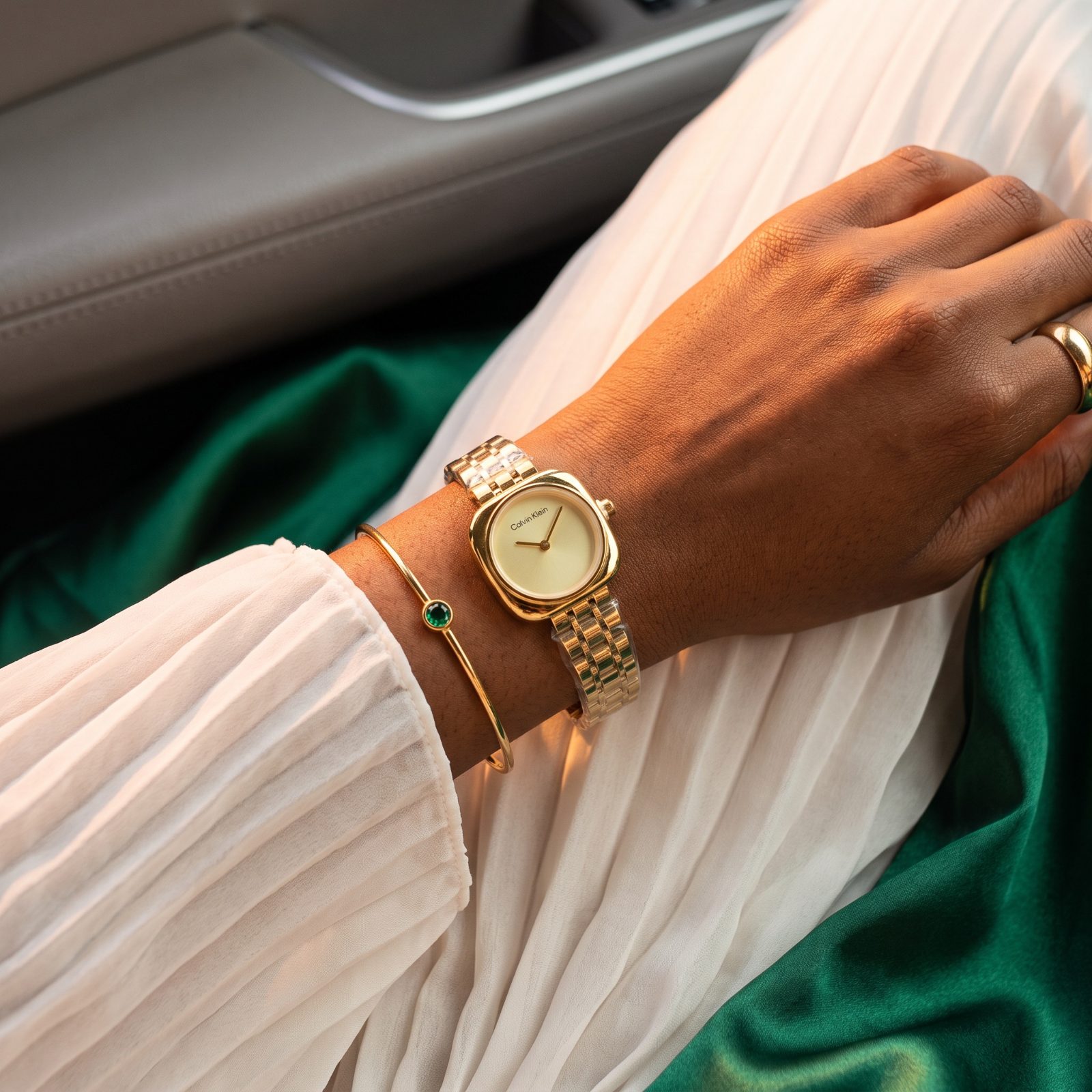 Calvin Klein Gold-Tone Cushion Case Watch view 2