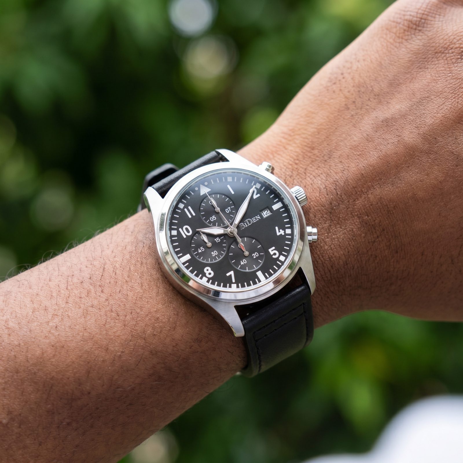 BiDen Pilot-Style Chronograph Watch view 2