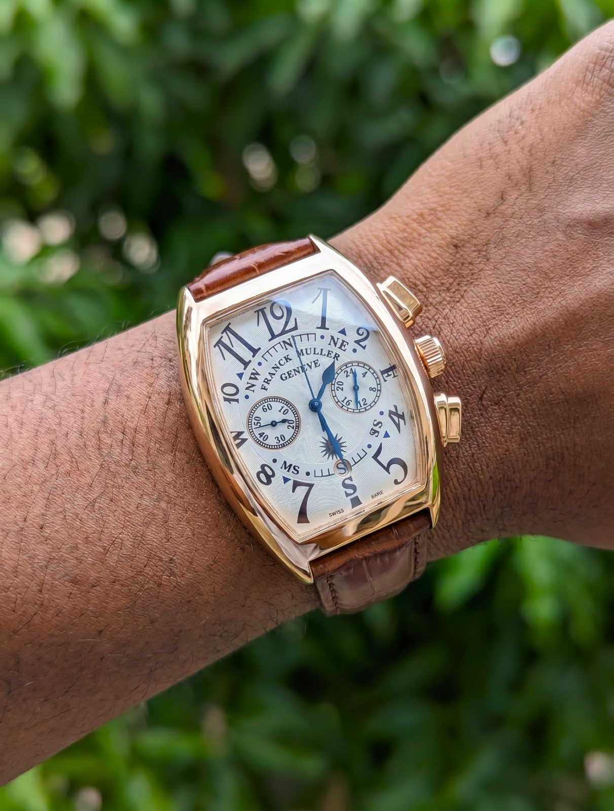 Franck Muller Geneve Tonneau Chronograph Rose Gold view 2