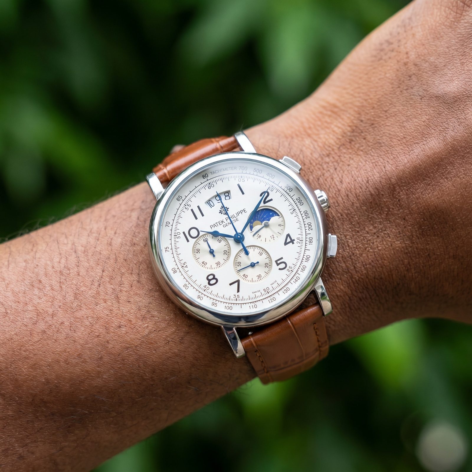 Patek Philippe Geneve Chronograph with Moon Phase view 2