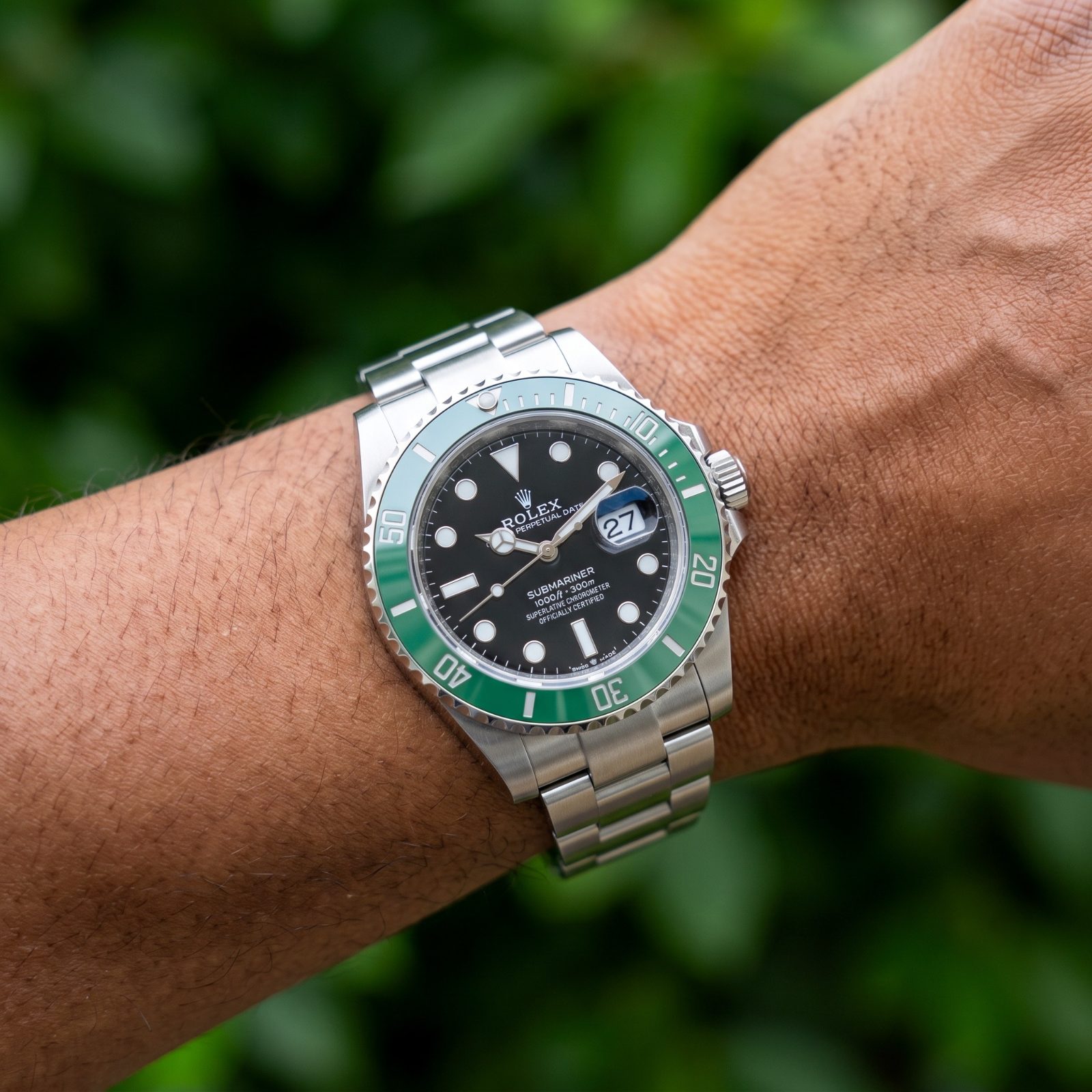 Rolex Submariner Date – Green Ceramic Bezel view 2