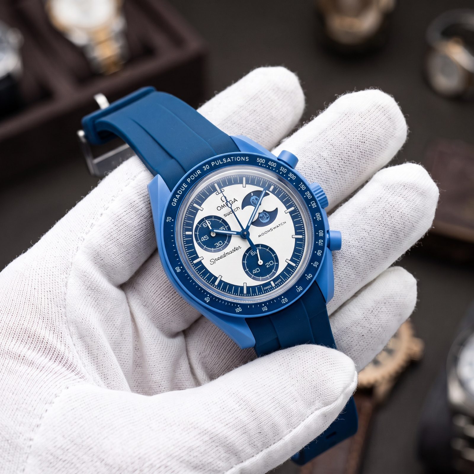Omega x Swatch Speedmaster MoonSwatch view 1
