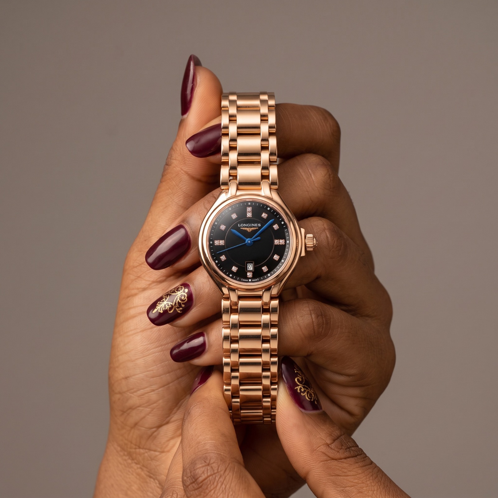 Longines Rose Gold-Tone Bracelet Watch
