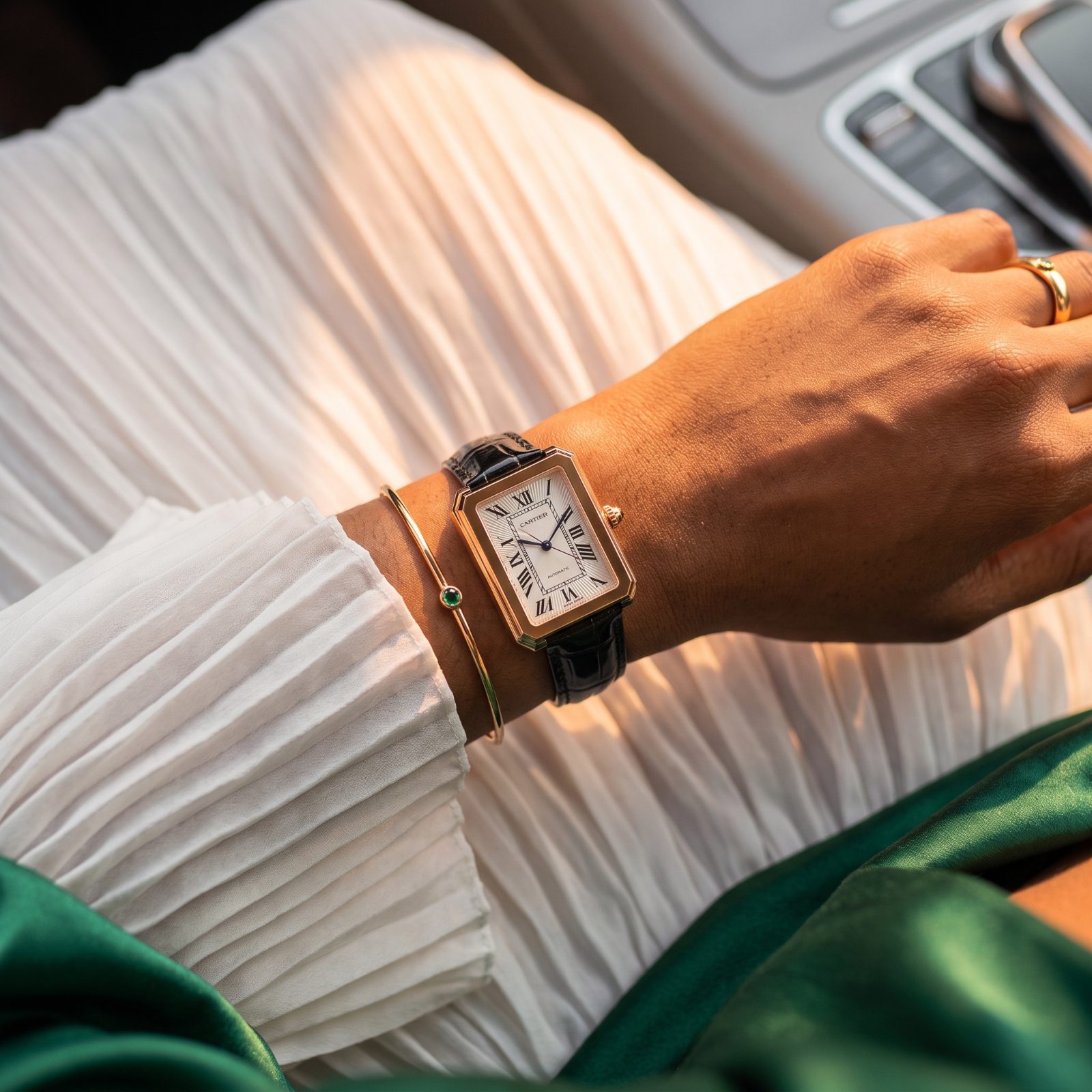Cartier Rectangle Rose Gold-Tone Watch view 2