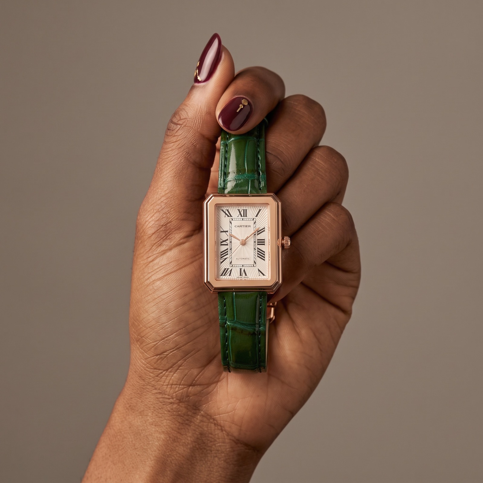 Cartier Rectangle rose gold-Tone Watch view 1