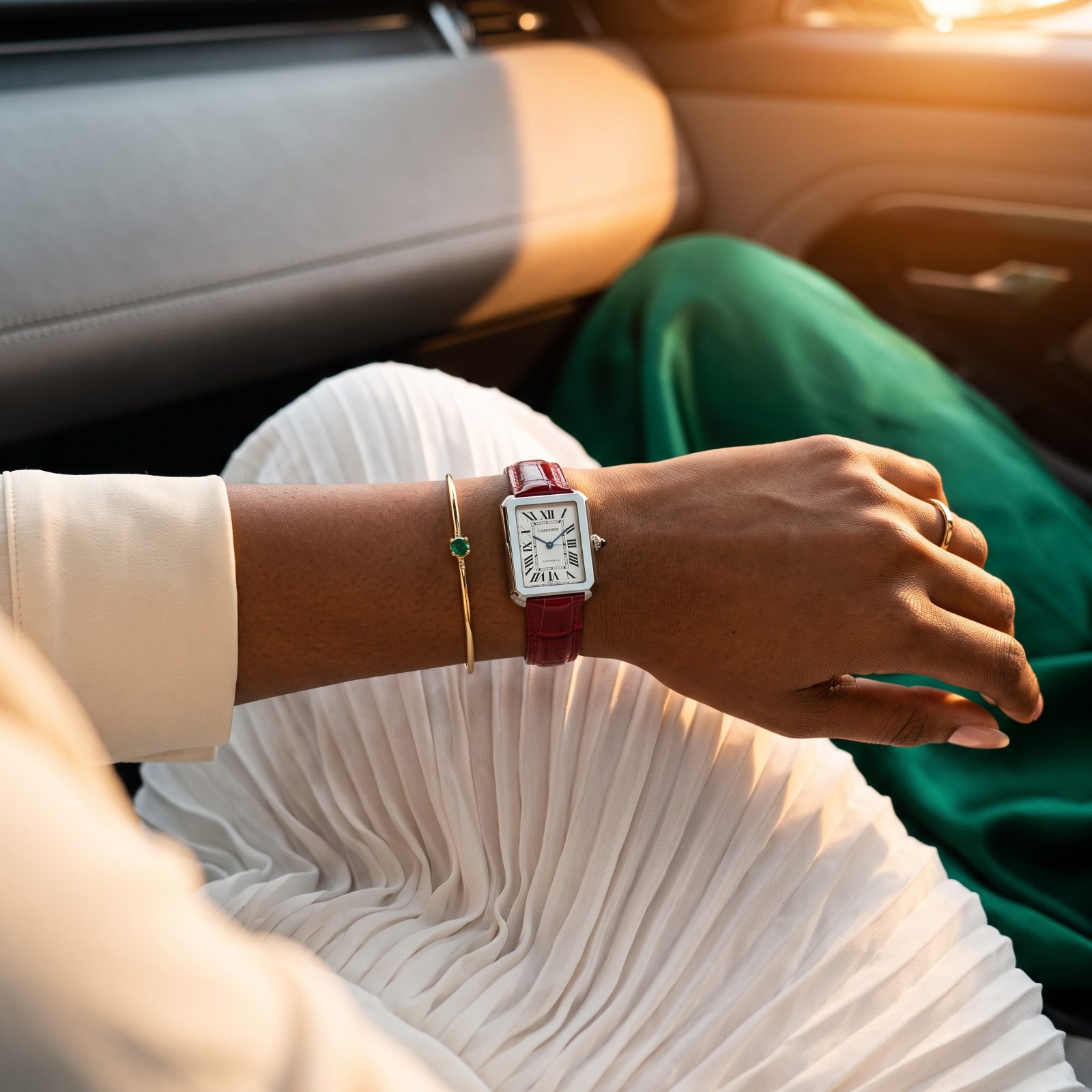 Cartier Rectangle sliver-Tone Watch view 2