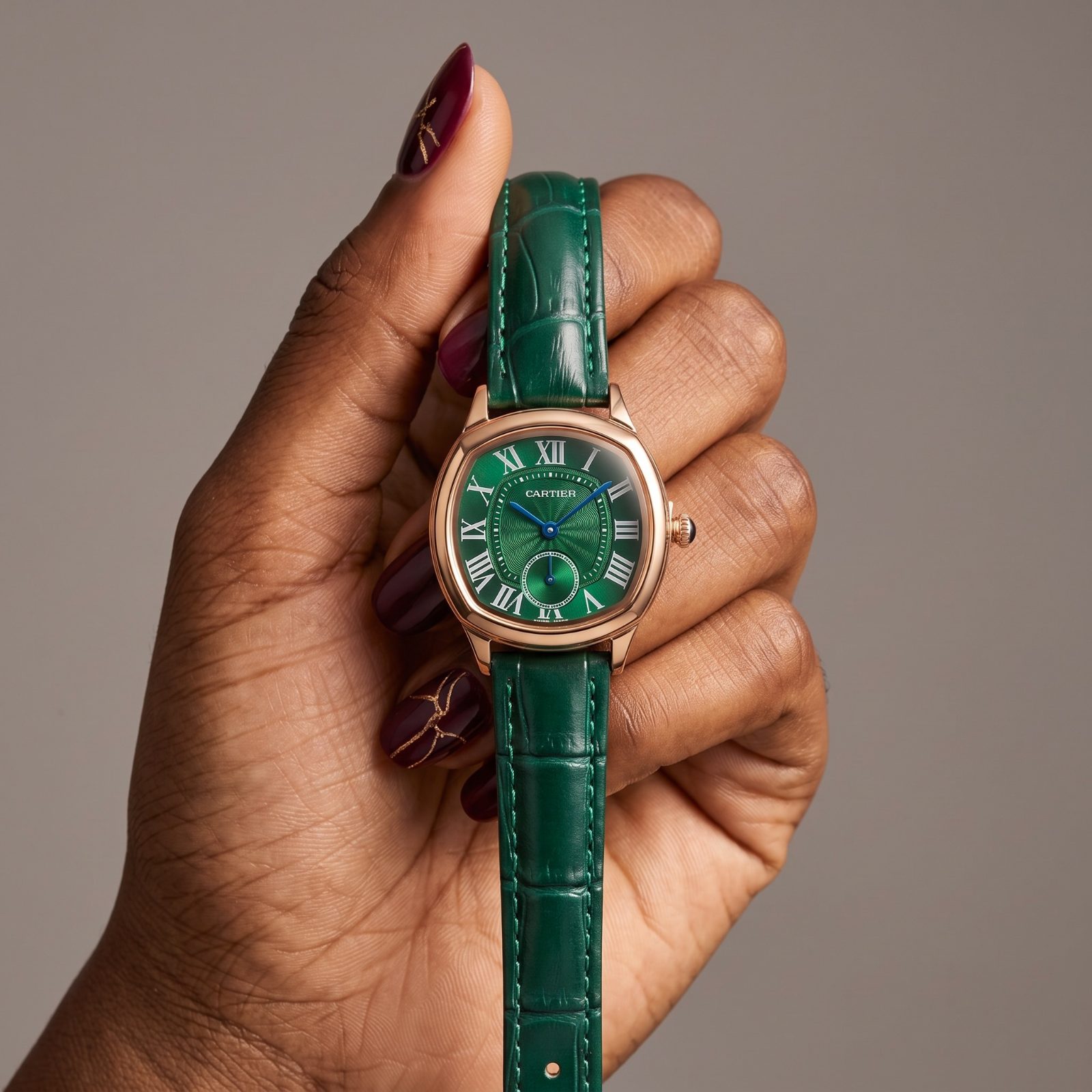 Cartier Drive de Cartier Small Seconds Green Dial view 1