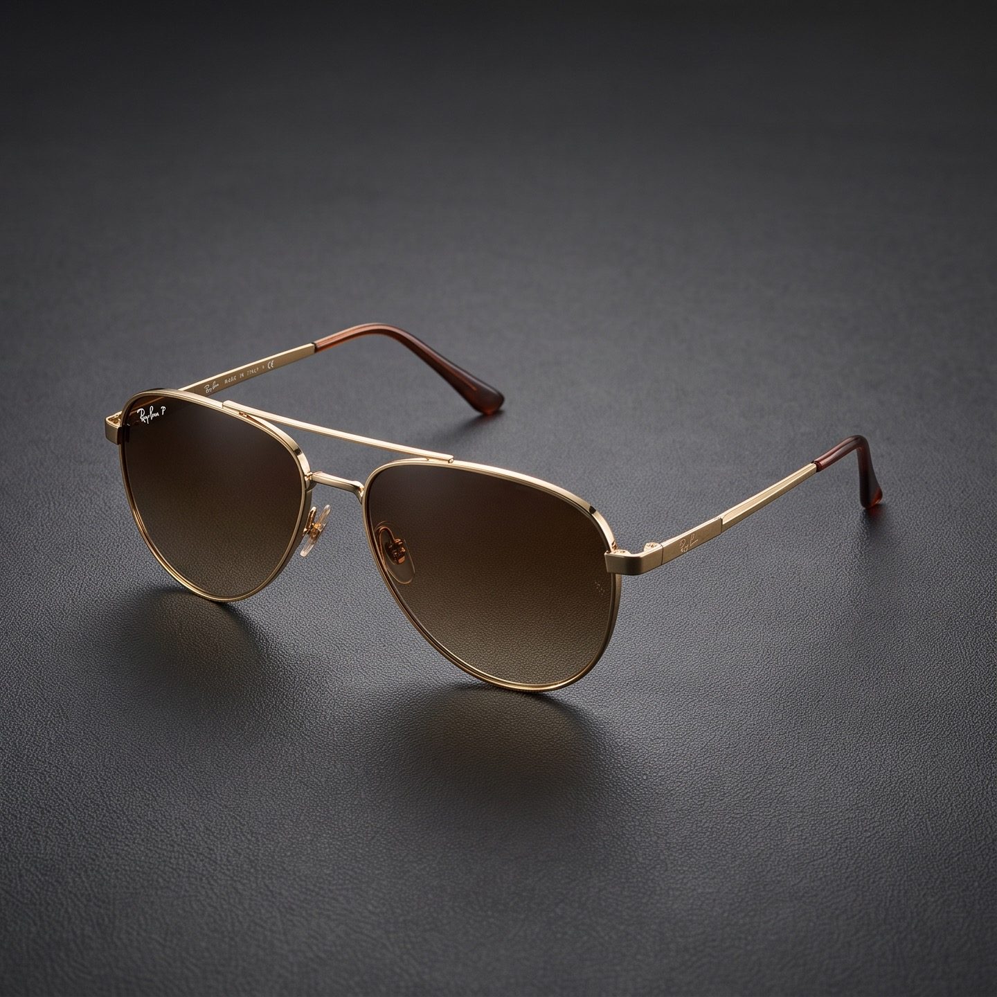 Ray-Ban Gold Aviator Sunglasses view 2